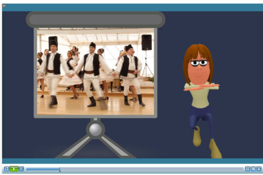 Screenshot of animated lesson content 'Introduction to culture'